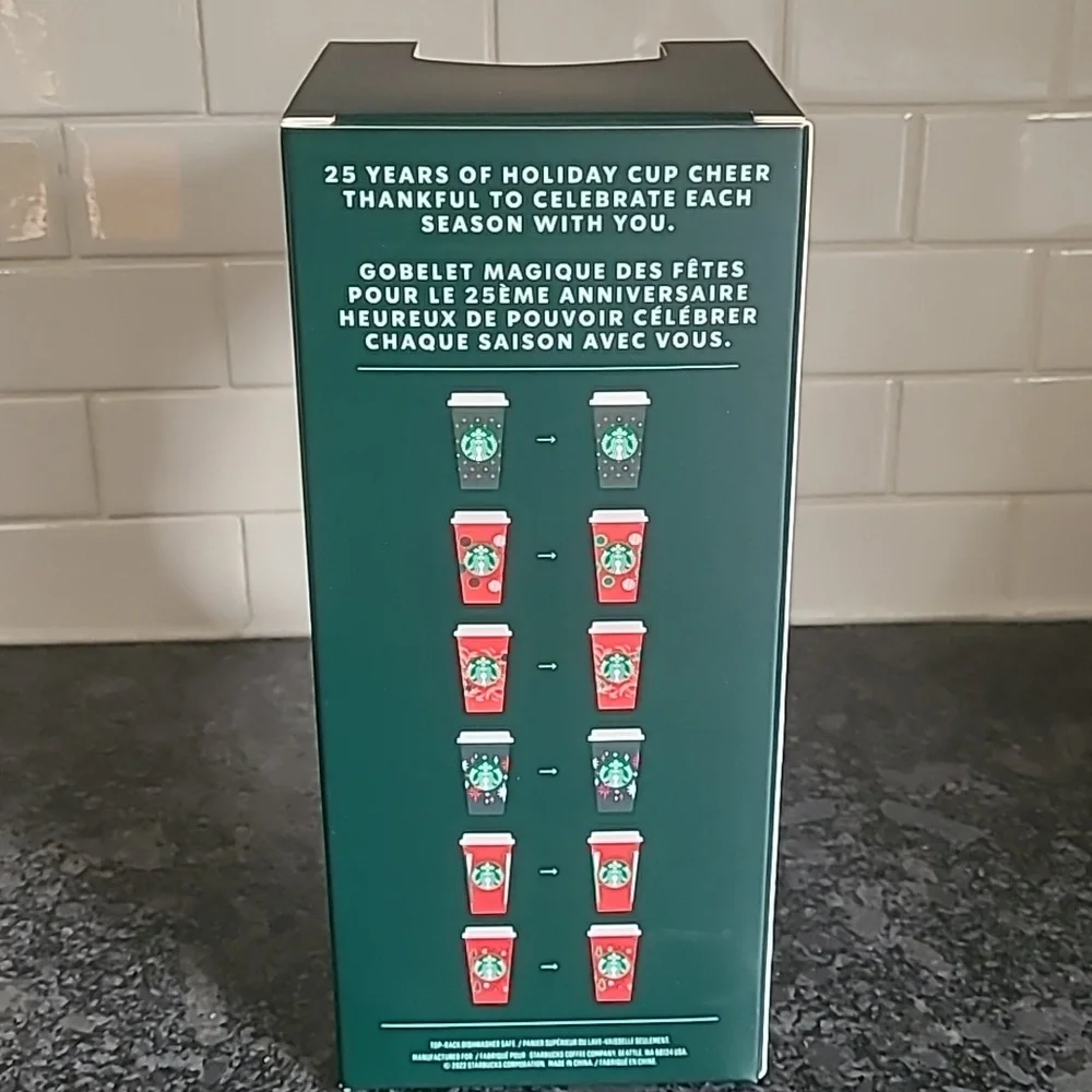 Starbucks Christmas Themed Reusable Color Changing Hot Cups w/Lids - NEW - Picture 6 of 9